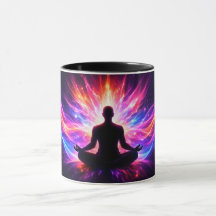 Taza de Meditación Chakra Arte Espiritual de Yoga