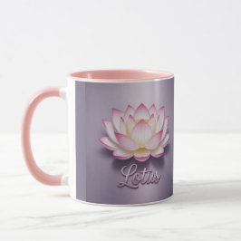Taza de meditación con flor de loto rosa