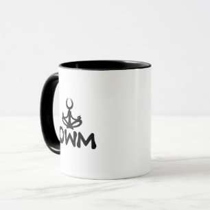 Taza de meditación de mantra de una palabra