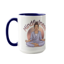 Taza de Meditación Mindfulness Combo Azul Marino