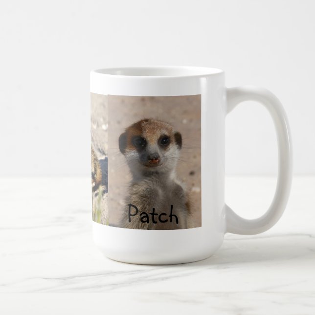 Taza de Meerkat del remiendo (Derecha)
