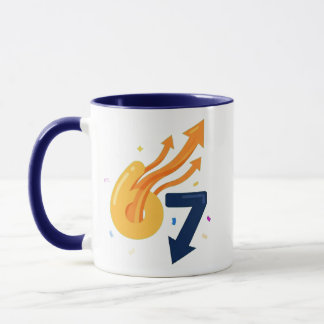 Taza de meme 67 - Gesto de arriba y abajo Simbolis