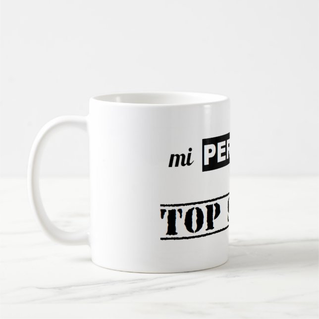 Taza de mi percentil es top secret (Izquierda)