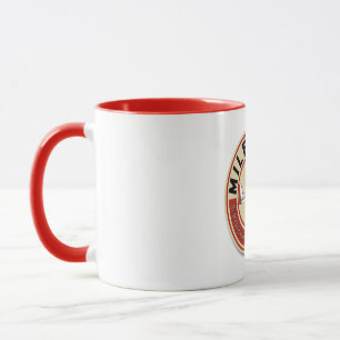 Taza de MilesTalk con el fondo blanco