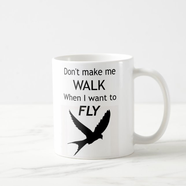 Taza de motivación de ADHD - quiero VOLAR (Derecha)