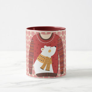 Taza de Mug de Arte de Jersey Feo de Oso Polar