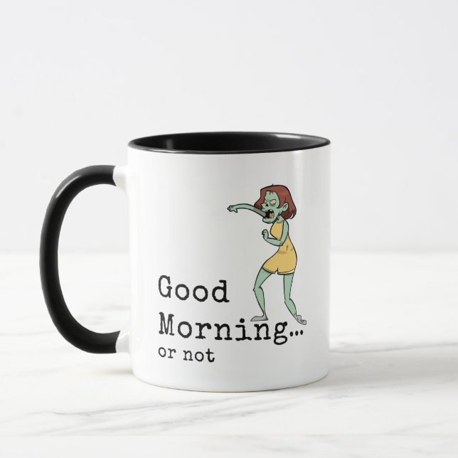 Taza de Mujer Zombie Buenos Días (Izquierda)