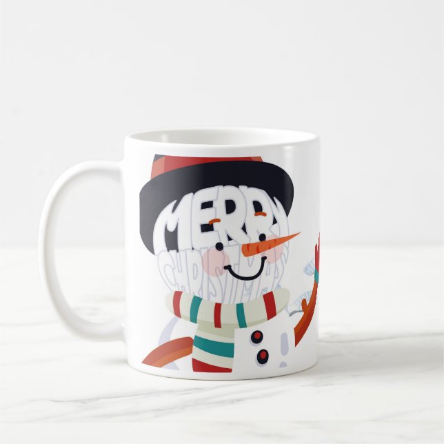 Taza de Muñeco de Nieve para Navidad (Izquierda)