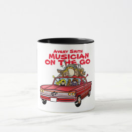 Taza de músico en movimiento