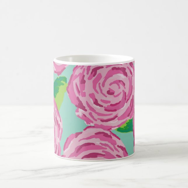 Taza de muy buen gusto de la impresión floral (Centro)