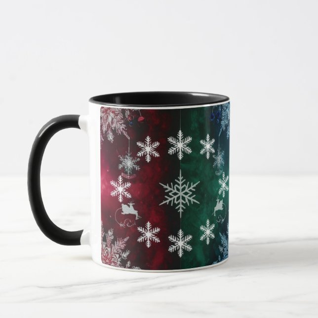 Taza de Navidad Combo Siluetas de Copo de Nieve  (Izquierda)