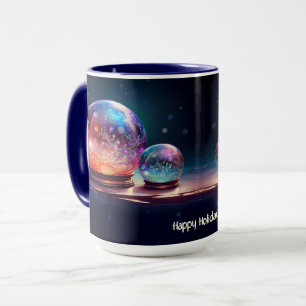 Taza de Navidad con Bolas de Nieve de Cristal