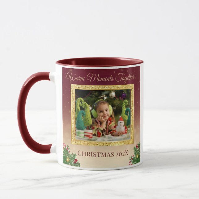 Taza de Navidad con Foto Personalizada (Izquierda)