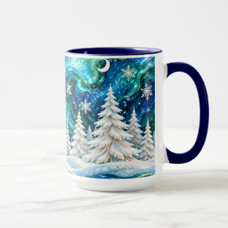 Taza de Navidad de Bosque Invernal