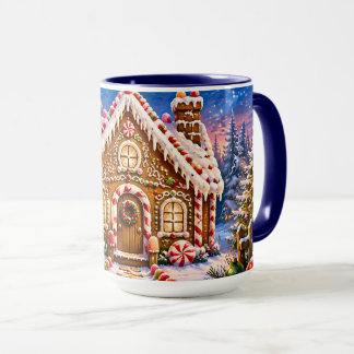 Taza de Navidad de Casa de Pan de Jengibre