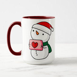 Taza de Navidad de muñeco de nieve lindo