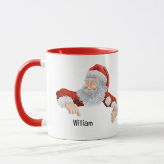 Taza de Navidad de Santa Apuntando Combo 