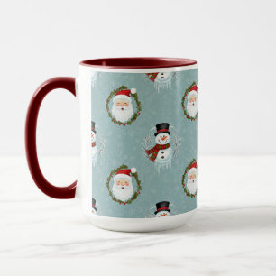 Taza de Navidad de Santa y Frosty