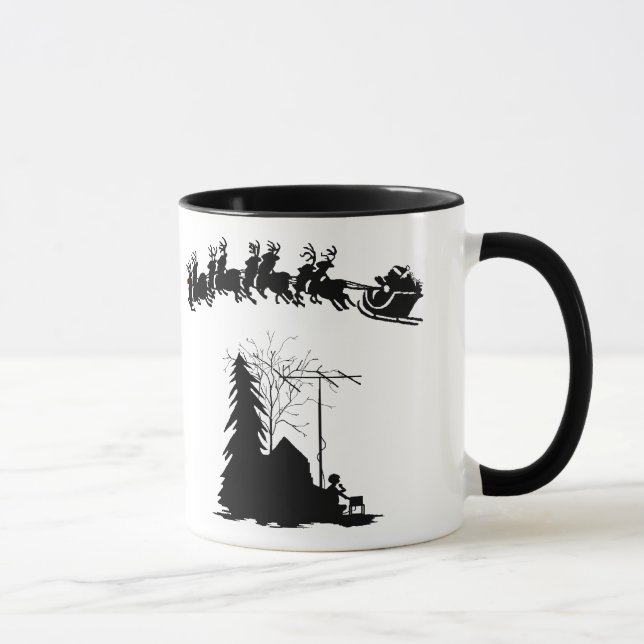 Taza de Navidad del equipo de radio-aficionado - (Derecha)