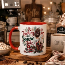 Taza de Navidad Enseñar No Es Broma de Nieve, Prof