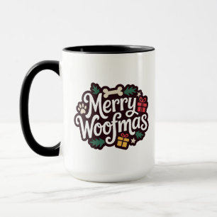Taza de Navidad para Amantes de Perros Feliz Navi-