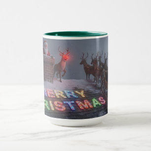 Taza de Navidad Rudolph, ni una palabra AI usada