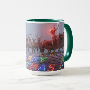 Taza de Navidad Rudolph no una palabra AI Usada