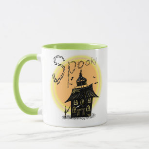 Taza de neón espeluznante de casa embrujada de Hal
