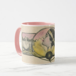 Taza de niña de lirio de agua