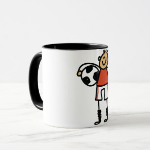 Taza de niño futbolista