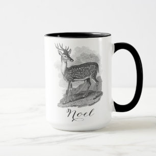 Taza de Noel con un hermoso grabado antiguo de cie