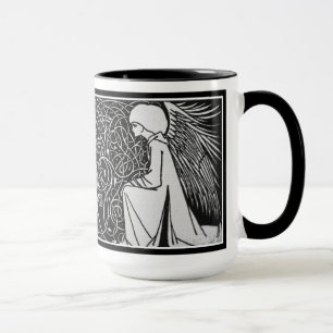 Taza de Nouveau del arte de los ángeles de