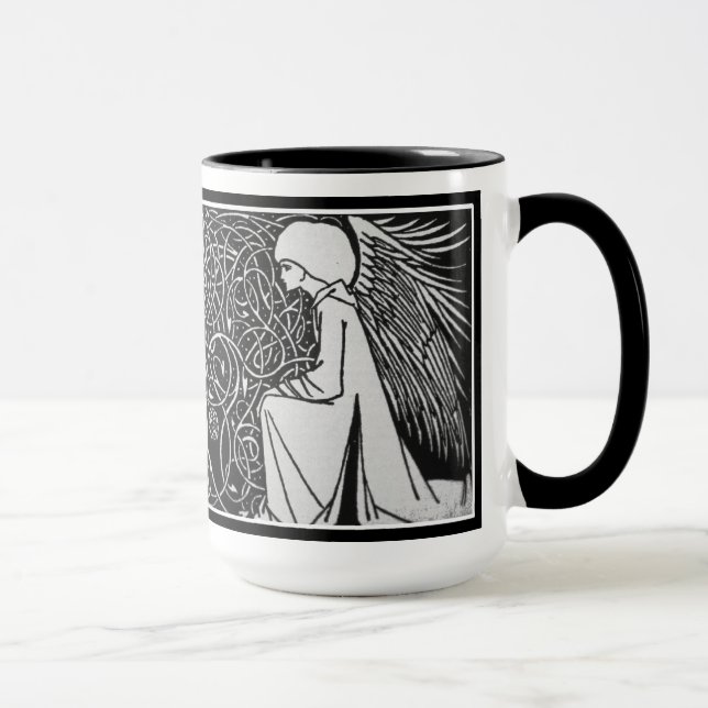 Taza de Nouveau del arte de los ángeles de (Derecha)