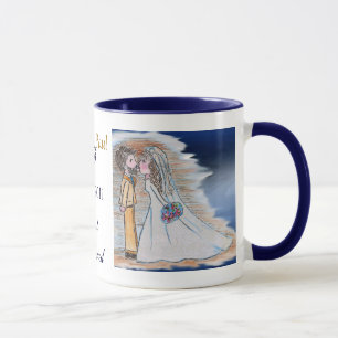 Taza de novia y del novio de JustMarried