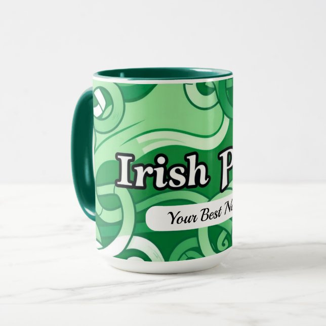 Taza de Nudo de Orgullo Irlandés Personalizada (Anverso izquierdo)