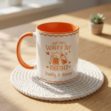 Taza de nuestro primer día del padre juntos
