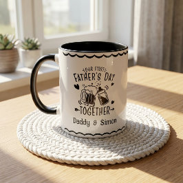 Taza de nuestro primer día del padre juntos