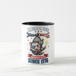 Taza de Opossum del 4 de Julio