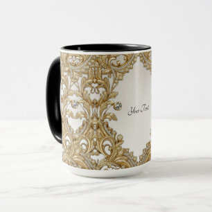 Taza de oro decorativa