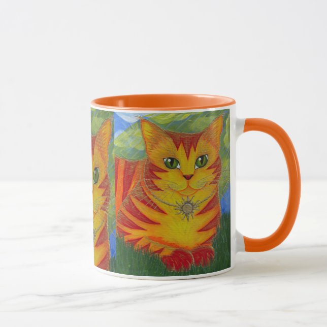 Taza de oro del arte de la fantasía del gato de (Derecha)