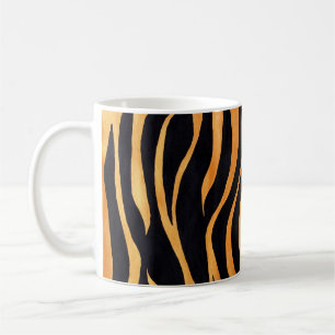 Taza de oro y negra del estampado de animales