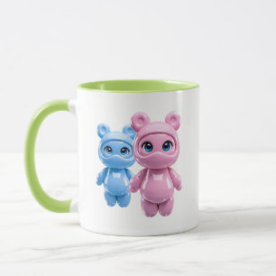 Taza de oso brillante dúo Kawaii