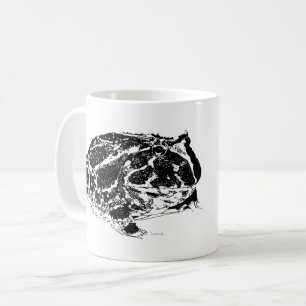 Taza de Pacman blanco y negro