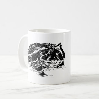 Taza de Pacman blanco y negro