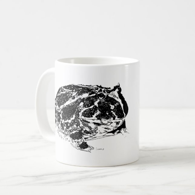 Taza de Pacman blanco y negro (Anverso izquierdo)