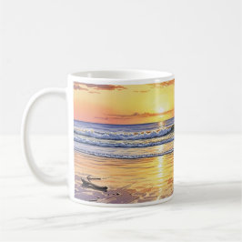 Taza de paisaje del mar 