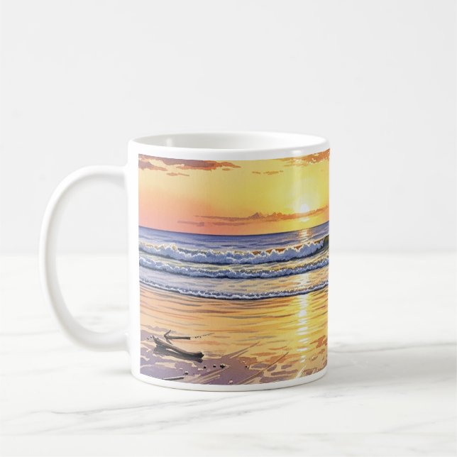 Taza de paisaje del mar  (Izquierda)