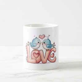 Taza de pájaros de amor lindos - Taza de café para
