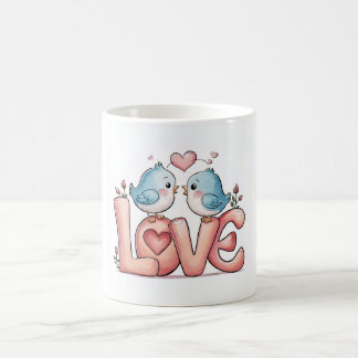 Taza de pájaros de amor lindos - Taza de café para
