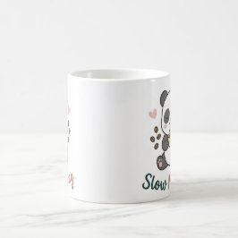 Taza de panda de mañana lenta | Taza de café acoge